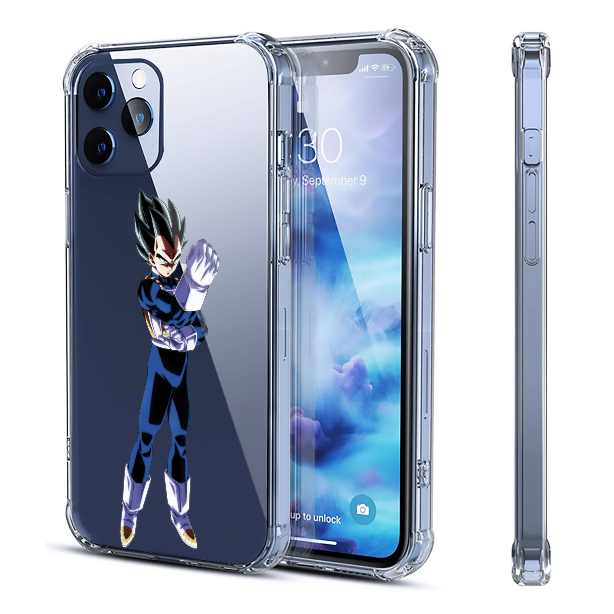（画像用） ドラゴンボール ベジータ四世（Bejīta Yonsei）DRAGON BALL Vegeta IV 【iPhone 12シリーズ対応】透明スマホケース（クリアソフトケース）